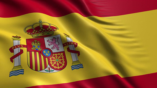西班牙国旗(环形)视频素材