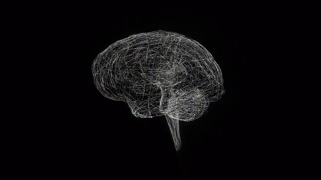 用电脉冲连接人类大脑。突触。Loopable。生物学背景。视频素材