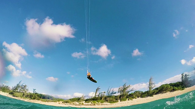 极限风筝滑板技巧视频素材
