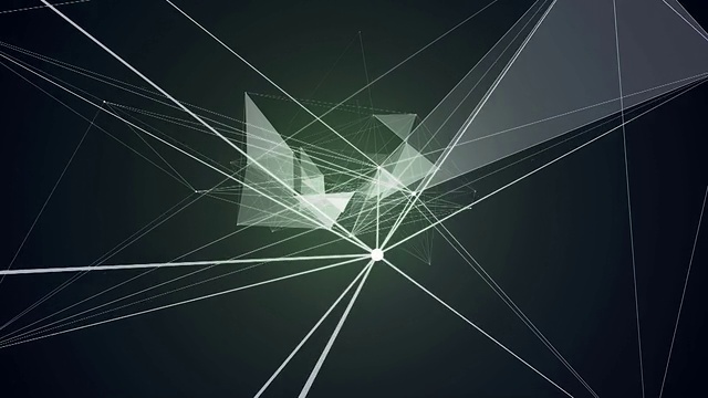 绿丛三角形网络连接环路视频素材