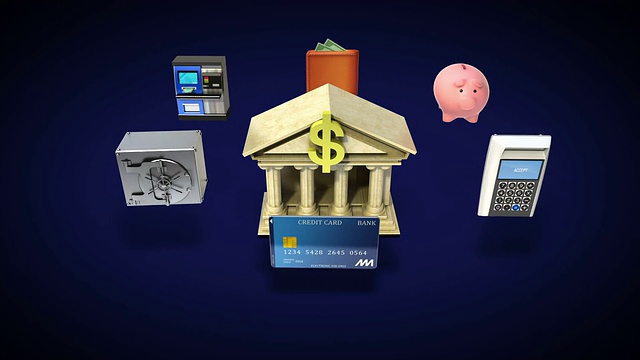 管理银行账户，银行生活视频素材