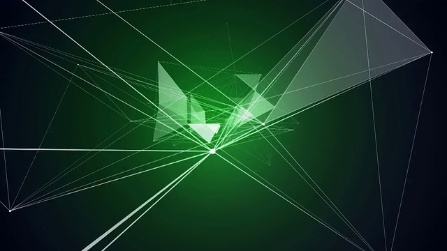 绿丛三角形网络连接环路视频素材