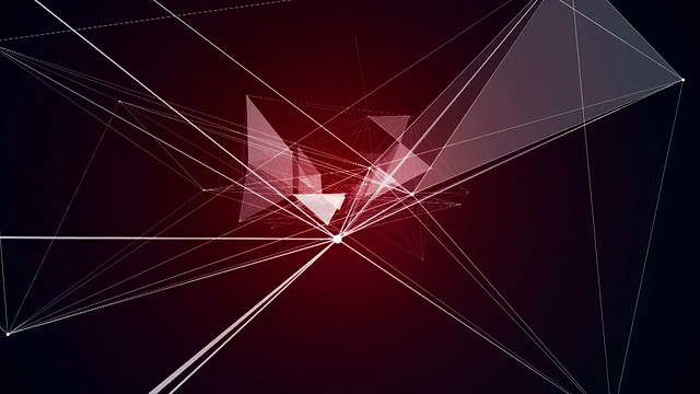 红丛三角网络连接环路视频素材