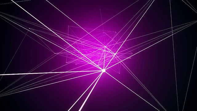 紫罗兰丛网络连接环路视频素材