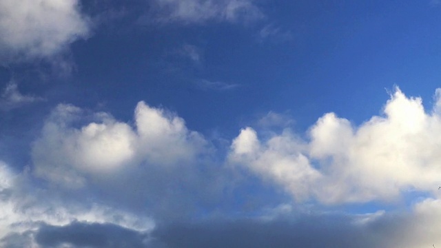 蓝天背景与白云4k时间间隔视频素材