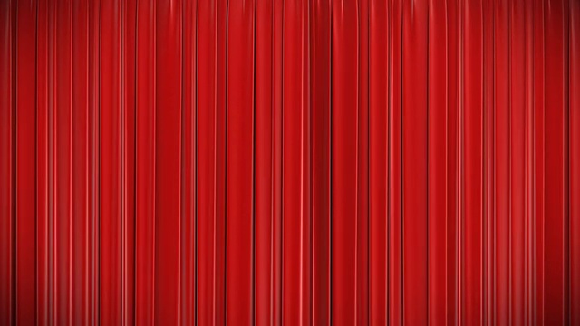 红色窗帘，开合3d动画，高清，遮罩。视频素材