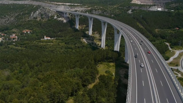 高架桥鸟瞰图视频素材