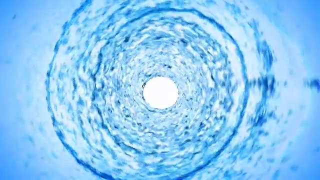 水漩涡流动的蓝色背景与阿尔法视频素材