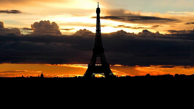 法国埃菲尔铁塔日出视频素材