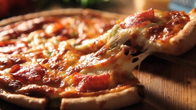 披萨切视频素材