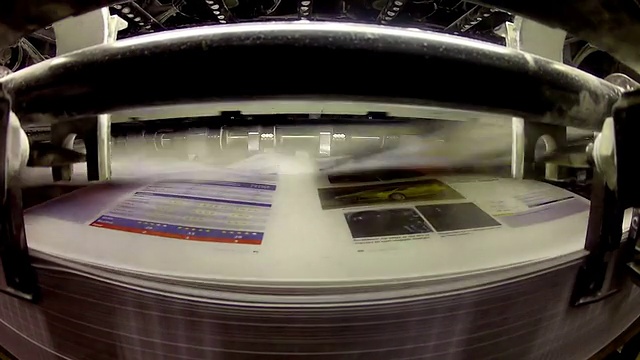 印刷厂单张纸给纸机特写视频下载