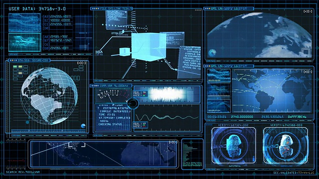 技术接口计算机数据屏幕GUI视频素材