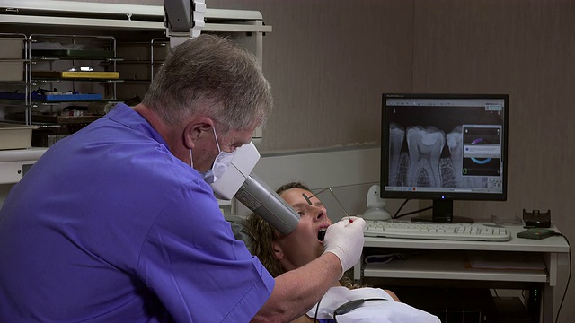 做牙科放射检查视频素材
