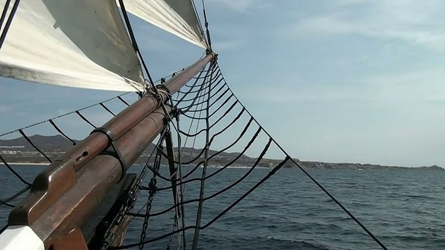航海船舶。帆船桅杆第4部分视频素材