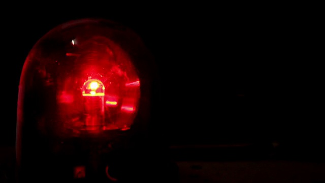 红色闪烁应急灯视频素材