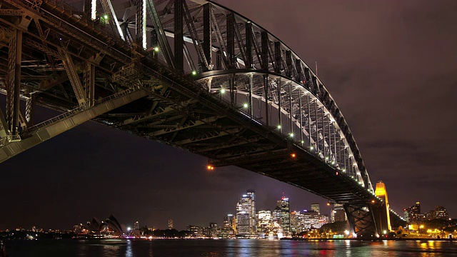 悉尼海港大桥和歌剧院黄昏延时视频素材