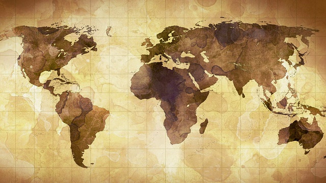棕褐色调,地球形,欧洲,推镜头视频素材