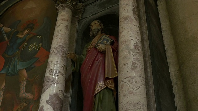 圣保罗教堂雕像视频素材