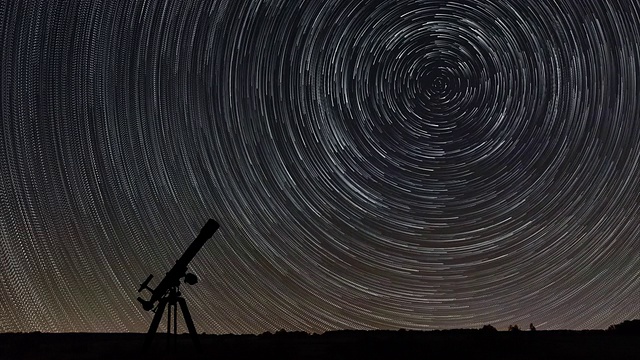 星迹延时望远镜天文学惊人的宇宙北极星视频素材