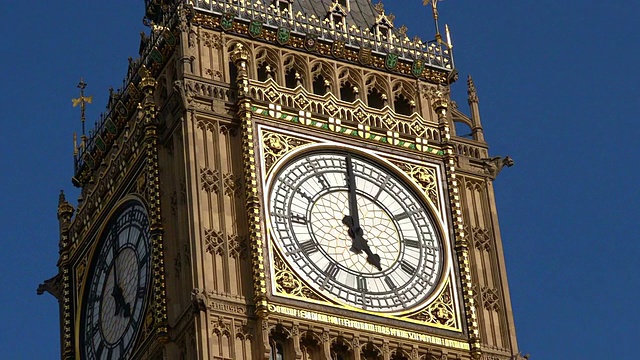 英国伦敦的大本钟钟楼视频下载