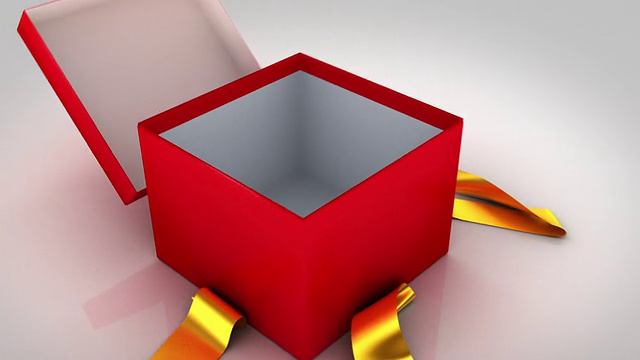 礼物盒。3颜色。阿尔法哑光和跟踪点。视频下载