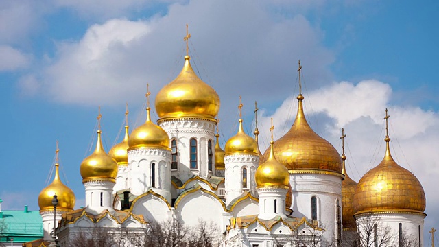莫斯科克里姆林宫的报喜大教堂，时光流逝视频下载