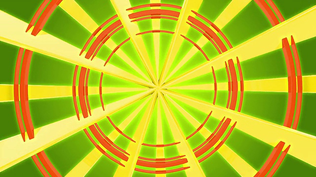3d射线在绿色和黄色背景，循环视频下载