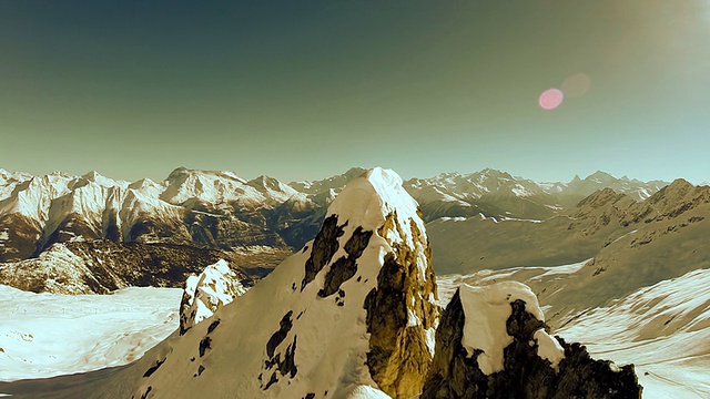 雪山蓝天美景视频素材