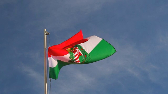 升起匈牙利国旗视频素材