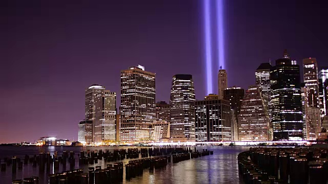 曼哈顿阵亡将士纪念日从9月11日起4k时间过去视频素材
