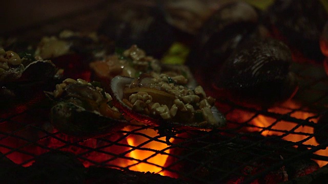 用火烹饪贝壳食品- 03视频下载
