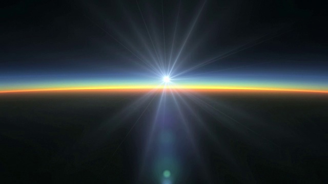 日出在太空视频素材