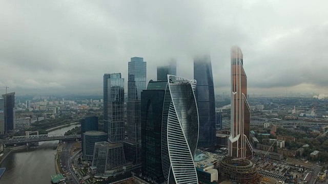 莫斯科城市摩天大楼视频素材