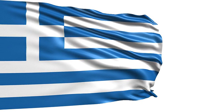 希腊国旗(环)视频素材