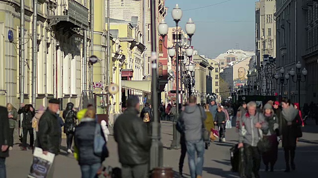 莫斯科的阿尔巴特街视频素材