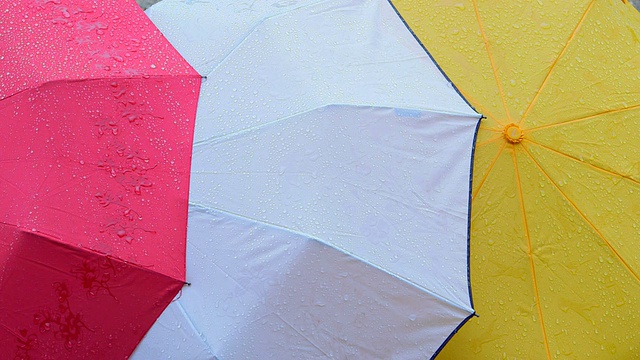 彩色湿伞背景视频下载