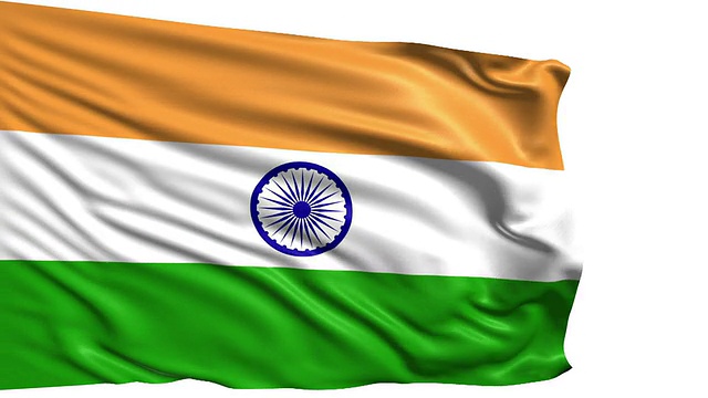 印度国旗(环)视频素材