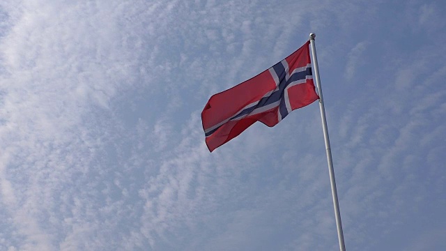 挪威的挪威国旗视频素材