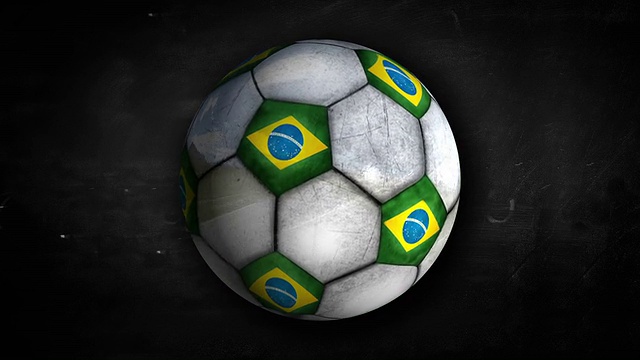 巴西球旋转循环阿尔法哑光视频素材
