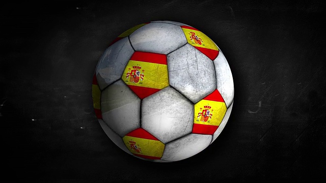 西班牙球旋转循环阿尔法马特视频素材