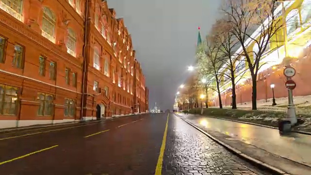 莫斯科圣诞装饰红场夜景视频素材