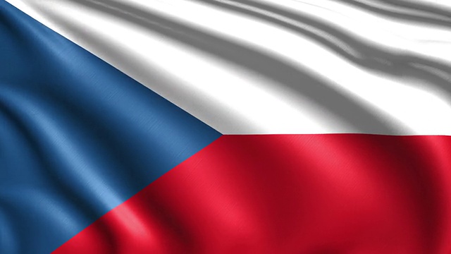 捷克共和国国旗(环)视频素材