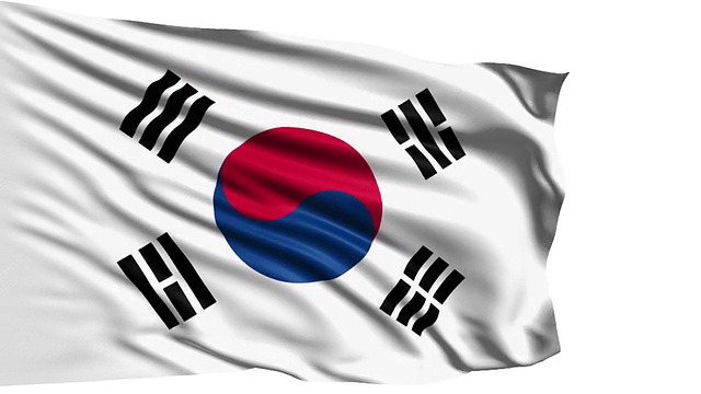 韩国国旗(环形)视频素材