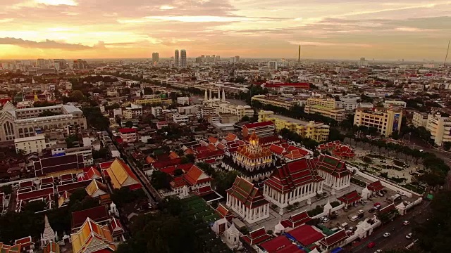 曼谷由无人驾驶飞机视频素材