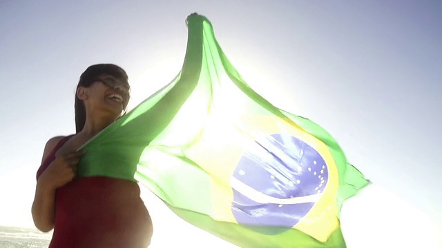 巴西,挥手,球,足球运动视频素材