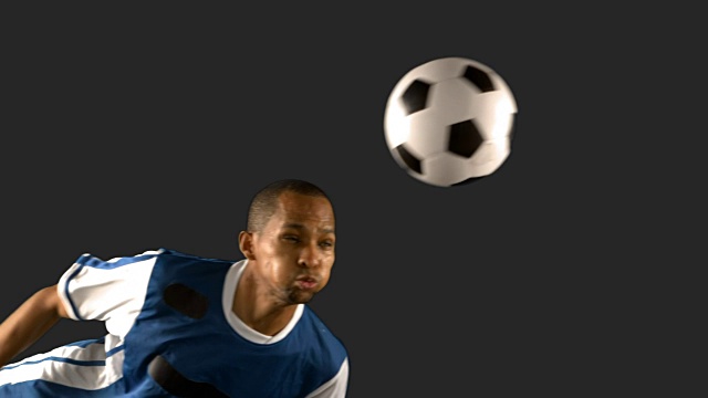 足球运动员头球视频素材