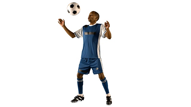 足球运动员用胸部触球视频下载