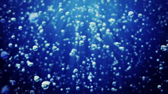 水下气泡与上帝射线视频素材