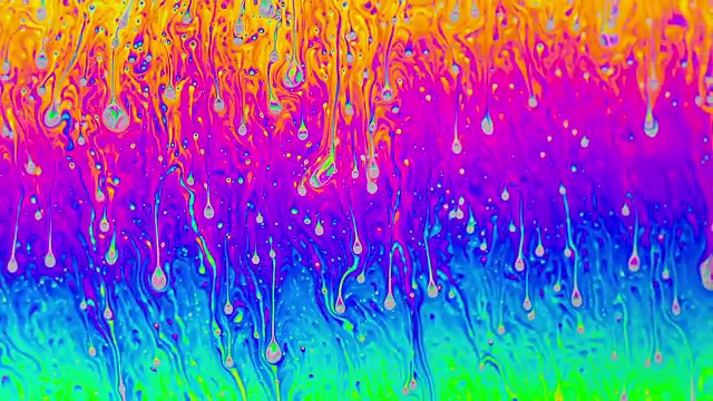 宏观肥皂泡沫彩色迷幻视频素材