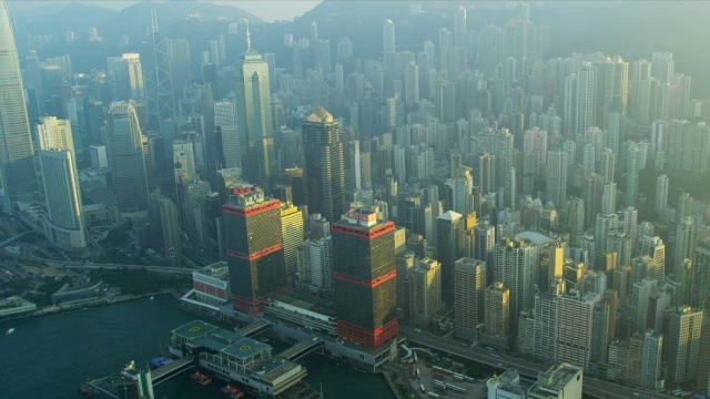 鸟瞰图香港高士威公路视频素材